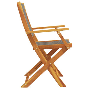 vidaXL Chaises de jardin pliantes 8 pcs Gris Bois d'acacia massif