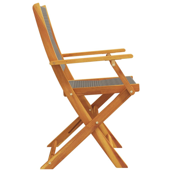 vidaXL Chaises de jardin pliantes 8 pcs Gris Bois d'acacia massif