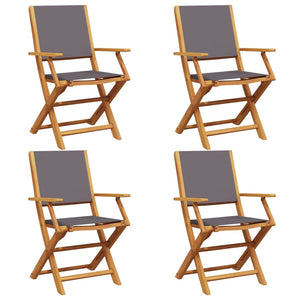 Klappbare Gartenstühle 4er Set Anthrazit