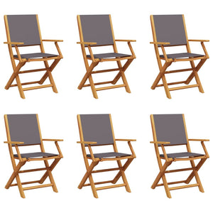 Klappbare Gartenstühle 6er Set Anthrazit