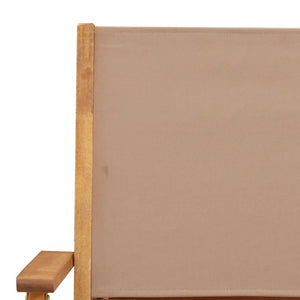 vidaXL Chaises de jardin 4 pcs Pliables Taupe Tissu et Bois massif