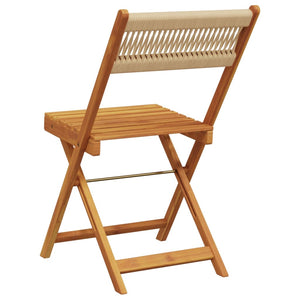 vidaXL Chaises de jardin 4 pcs Pliables Bois d'acacia massif Beige