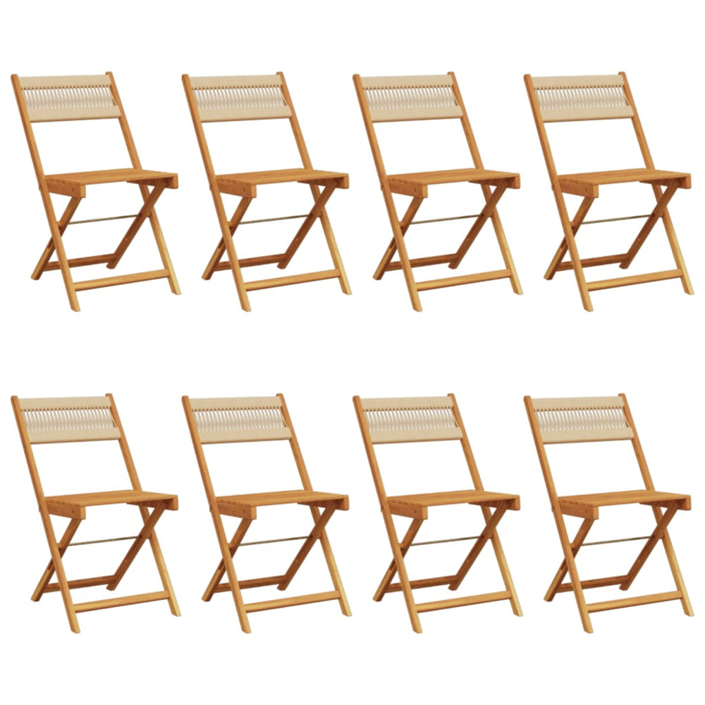 Klappbare Gartenstühle, 8er Set, Akazie