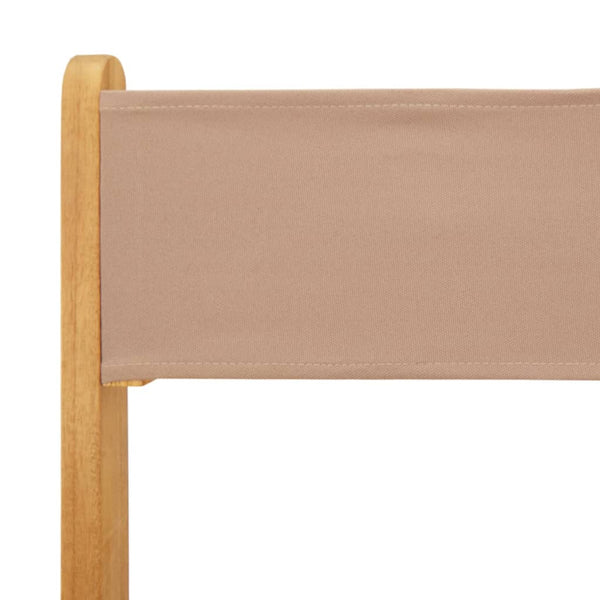 vidaXL Chaises de jardin 8 pcs Pliantes Tissu taupe et Bois massif