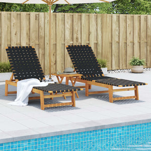 Sonnenliegen Set Akazie mit Tisch