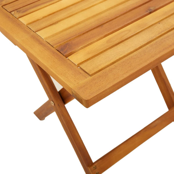 Sonnenliegen Set mit Tisch, Akazie massiv, Rot