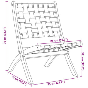 vidaXL Chaises de jardin 2 pcs Pliantes avec table Noir Bois massif