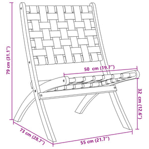 Klappbare Gartenstühle mit Tisch, 2er Set, Akazienholz