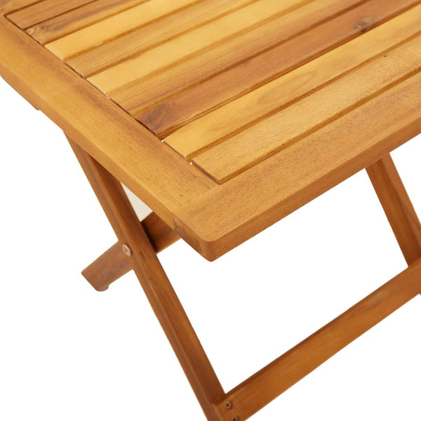 vidaXL Chaises de jardin 2 pcs. Pliables avec table Bleu foncé Bois massif