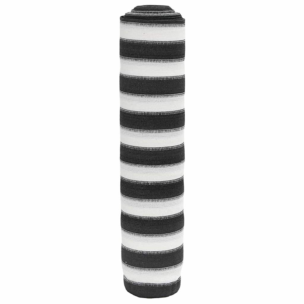 Anthrazit-Weiße Zaunblende 2x25m, 150 g/m²