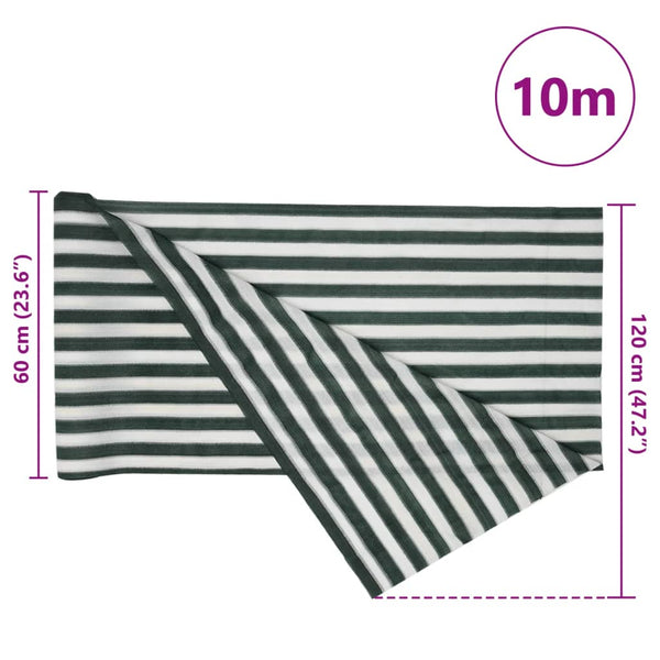Zaunblende Grün/Weiß 1,2x10m