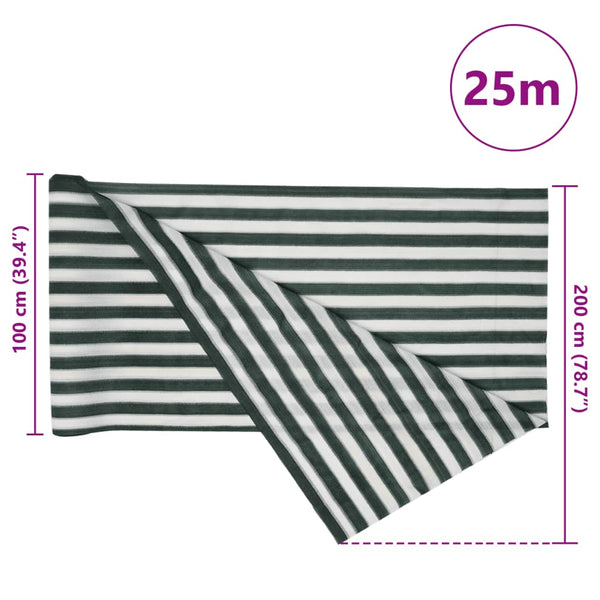 Grün-Weiß Zaunblende 2x25m HDPE 150 g/m²