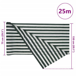 Zaunblende Grün/Weiß 1,5x25m HDPE