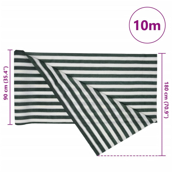 Zaunblende Grün/Weiß 1,8x10m HDPE