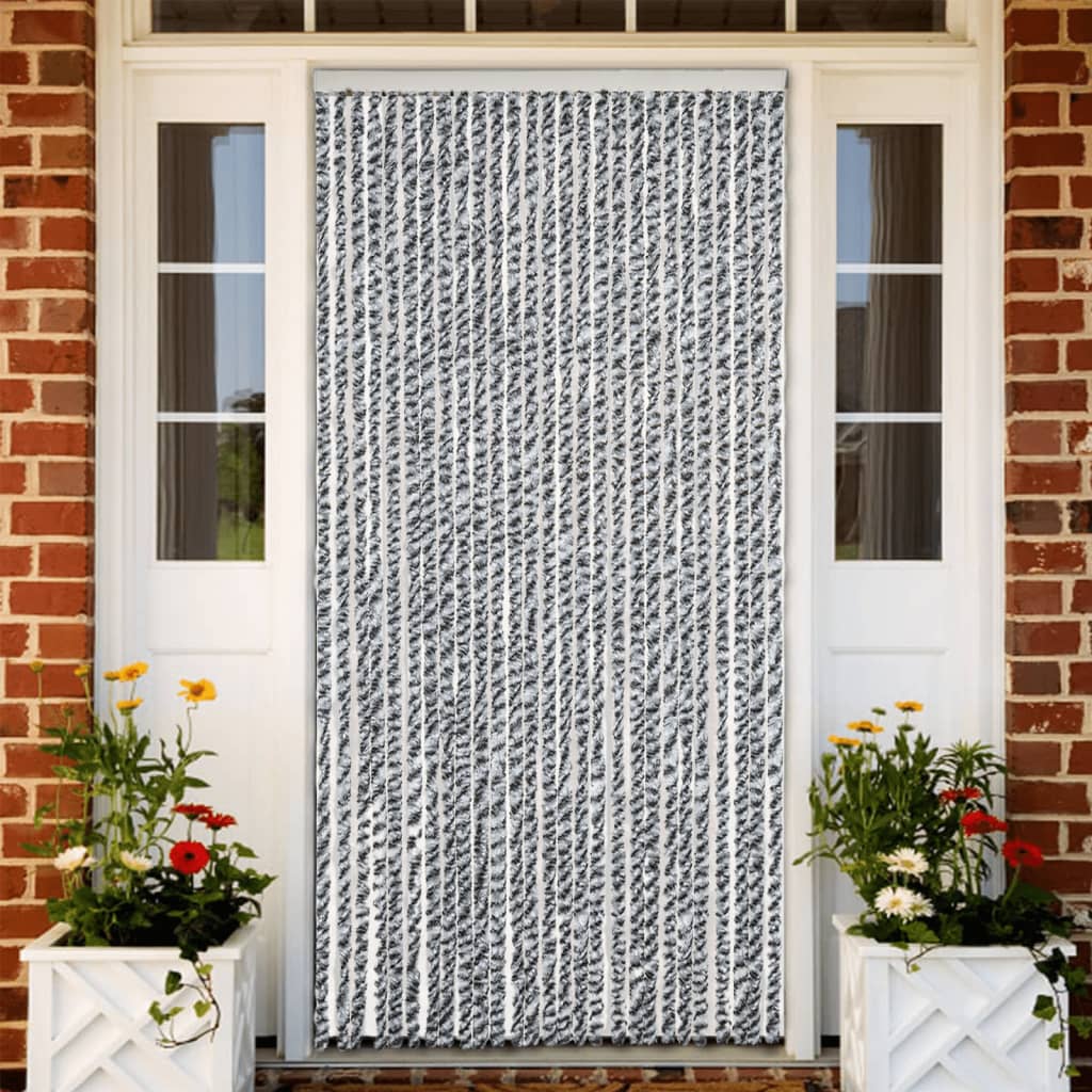Chenille Fliegenvorhang Grau 118x220cm