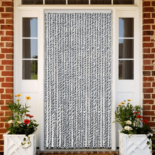 Chenille Fliegenvorhang Grau 118x220cm