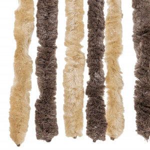 Chenille Fliegenvorhang Dunkelbraun Beige 118x220cm