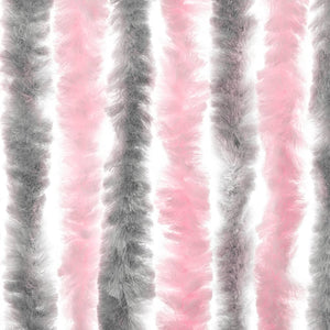 Fliegenvorhang Chenille Silbergrau Rosa 118x220cm