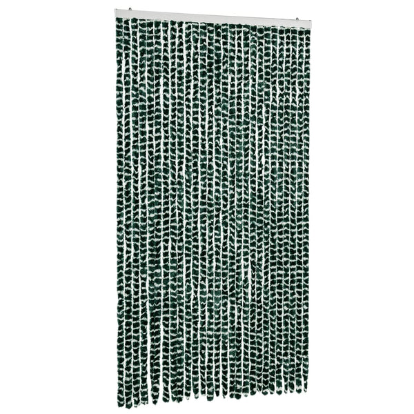 Chenille Fliegenvorhang Grün/Weiß 118x220cm