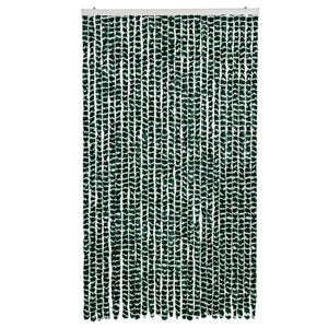 Chenille Fliegenvorhang Grün/Weiß 118x220cm