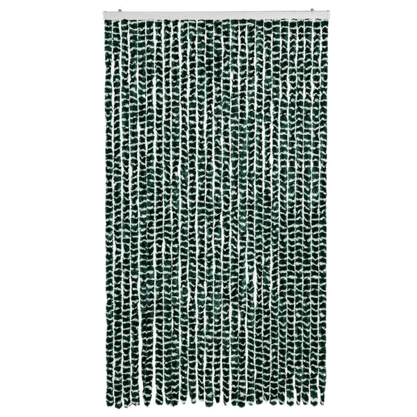 Chenille Fliegenvorhang Grün/Weiß 118x220cm