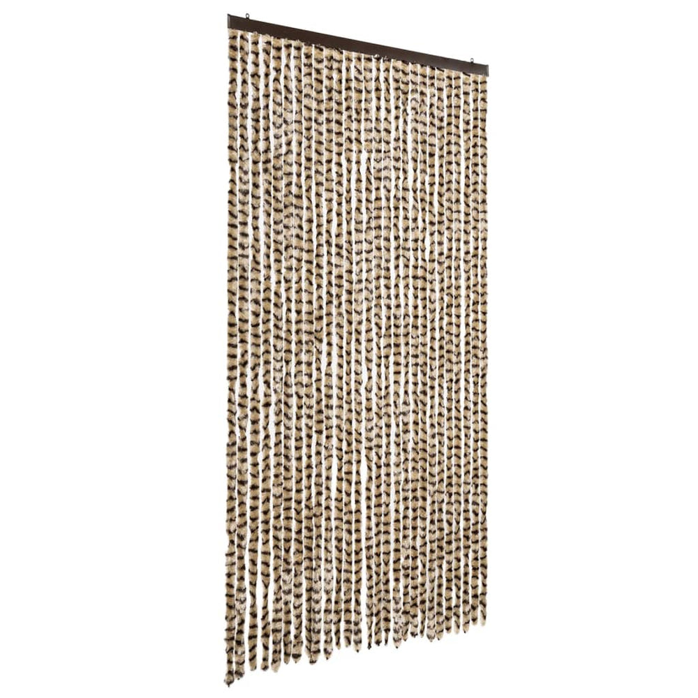 Chenille Fliegenvorhang Beige Braun 118x220cm