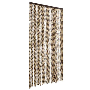 Chenille Fliegenvorhang Beige Braun 118x220cm