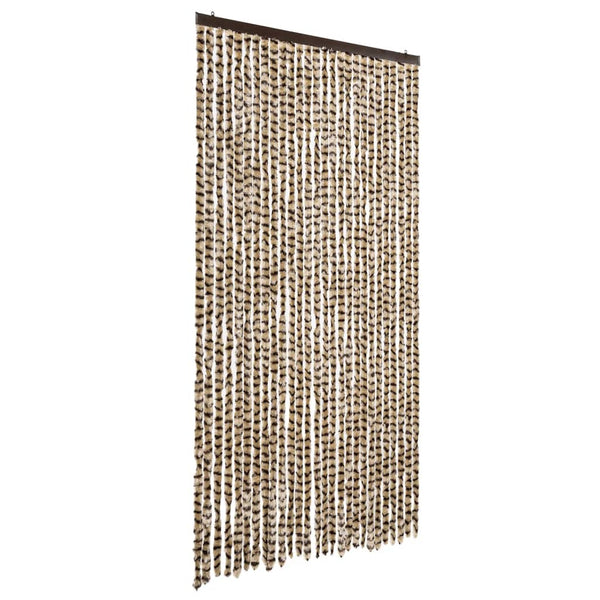 Chenille Fliegenvorhang Beige Braun 118x220cm