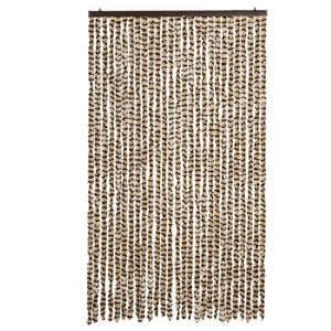 Chenille Fliegenvorhang Beige Braun 118x220cm