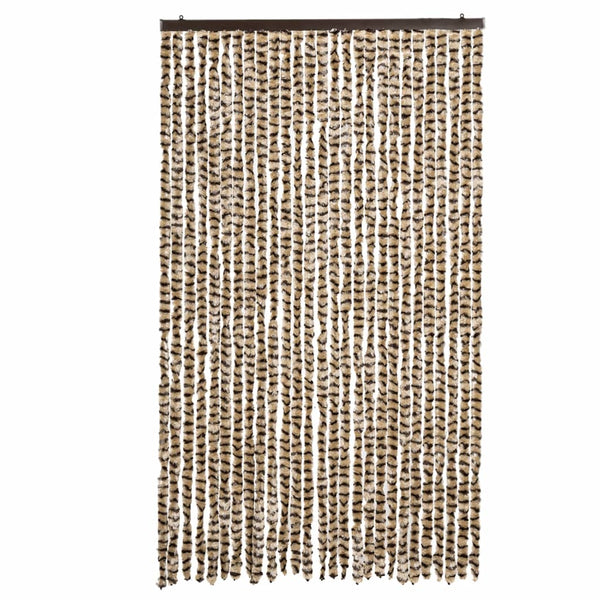 Chenille Fliegenvorhang Beige Braun 118x220cm
