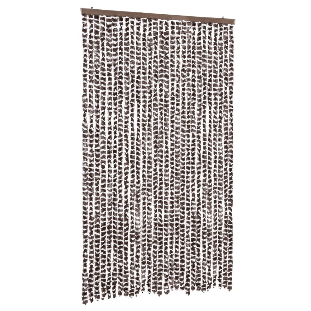 Chenille Fliegenvorhang Braun/Weiß 118x220cm