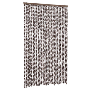 Chenille Fliegenvorhang Braun/Weiß 118x220cm