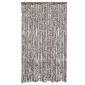 Chenille Fliegenvorhang Braun/Weiß 118x220cm
