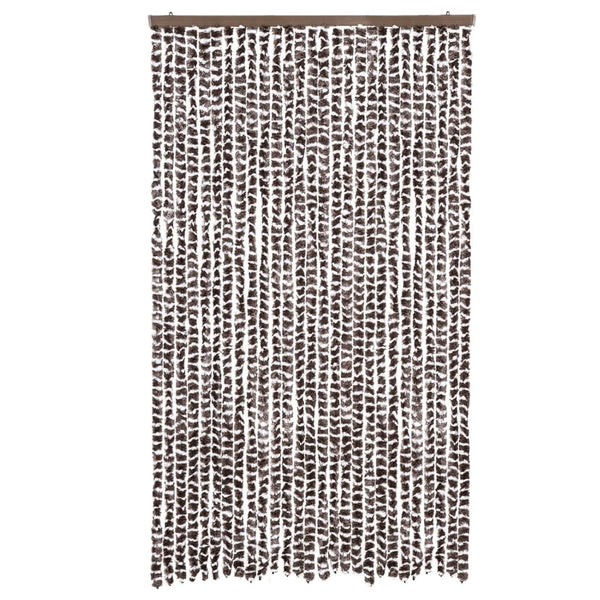 Chenille Fliegenvorhang Braun/Weiß 118x220cm
