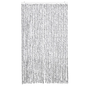 Chenille Fliegenvorhang Hellgrau/Dunkelgrau 118x220 cm