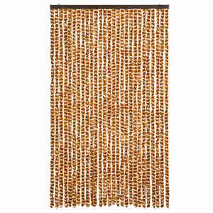 Chenille Fliegenvorhang Ocker/Weiß 118x220cm