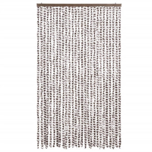 Chenille Fliegenvorhang Taupe/Weiß 118x220cm