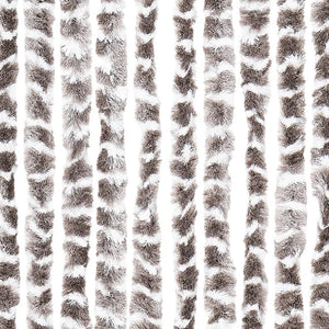 Chenille Fliegenvorhang Taupe/Weiß 118x220cm