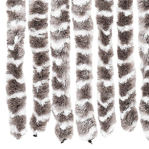 Chenille Fliegenvorhang Taupe/Weiß 118x220cm