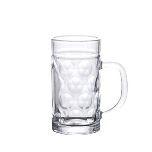 Bierkrüge Glas mit Henkel 500ml, 6er Set