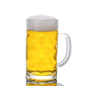 Bierkrüge Glas mit Henkel 500ml, 6er Set