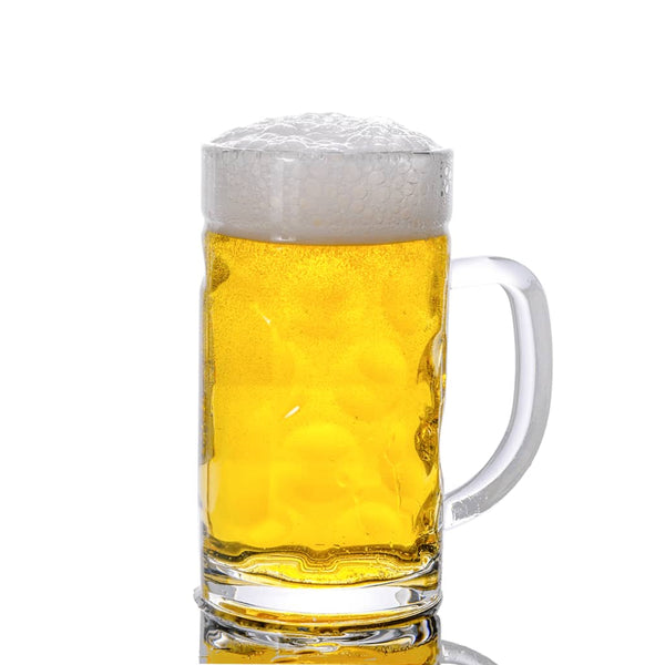 Bierkrüge Glas mit Henkel 500ml, 6er Set
