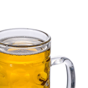 Bierkrüge Glas mit Henkel 500ml, 6er Set