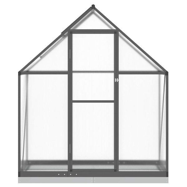 Anthrazit Gewächshaus mit Fundament 169x58x202 cm