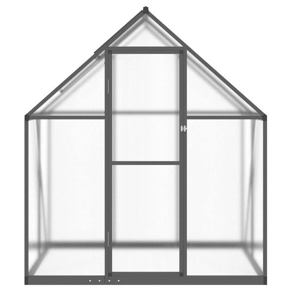 Anthrazit Gewächshaus mit Fundament 169x114x195 cm
