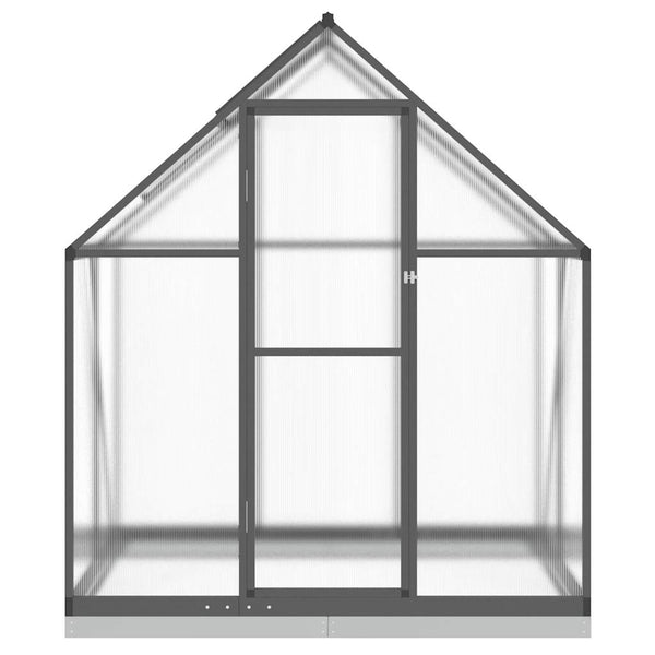 Anthrazit Gewächshaus mit Fundament 169x114x202 cm