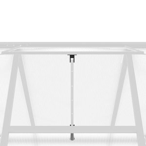 Aluminium Gewächshaus mit Fundament 169x169x195cm