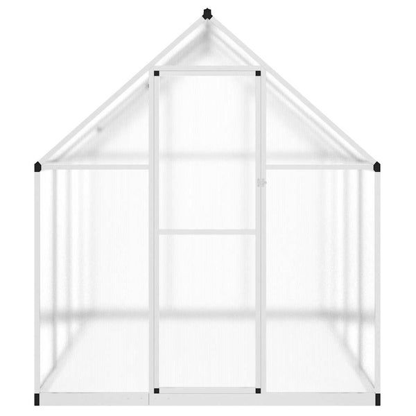 Gewächshaus mit Fundamentrahmen Silber 224x169x195cm