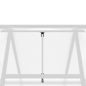 Gewächshaus mit Fundamentrahmen Silber 224x169x195cm