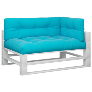 vidaXL Coussins de palette 3 pcs Turquoise Tissu